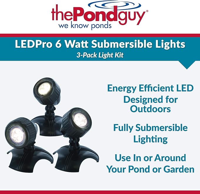 The Pond Guy LEDPro 6 Watt 3 Pack Light Kit