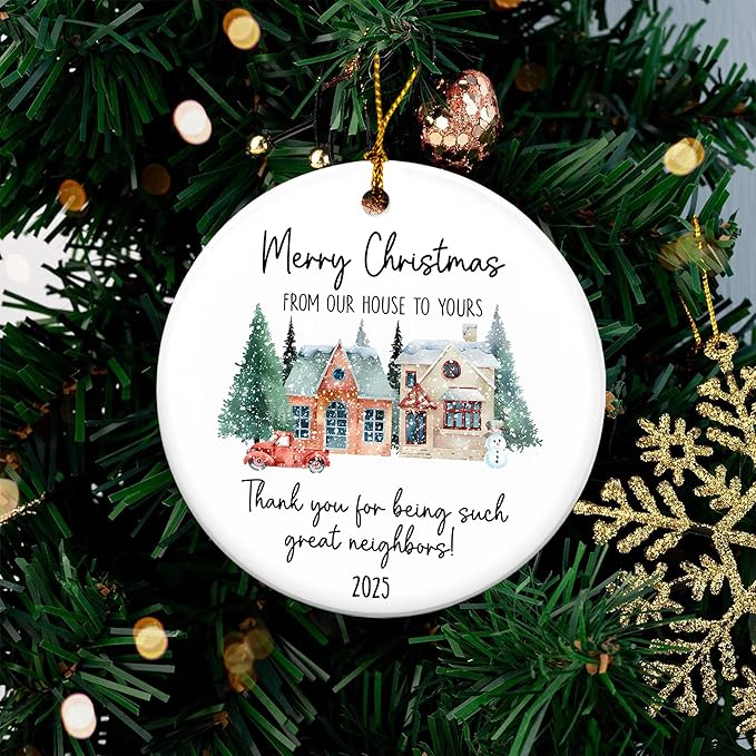 Neighbor Awesome Neighbor Ornaments, for Neighbors, Ideal Gifting to Friends, Unique and Decorative Neighbor Ornaments, Awesome Neighbors Gift