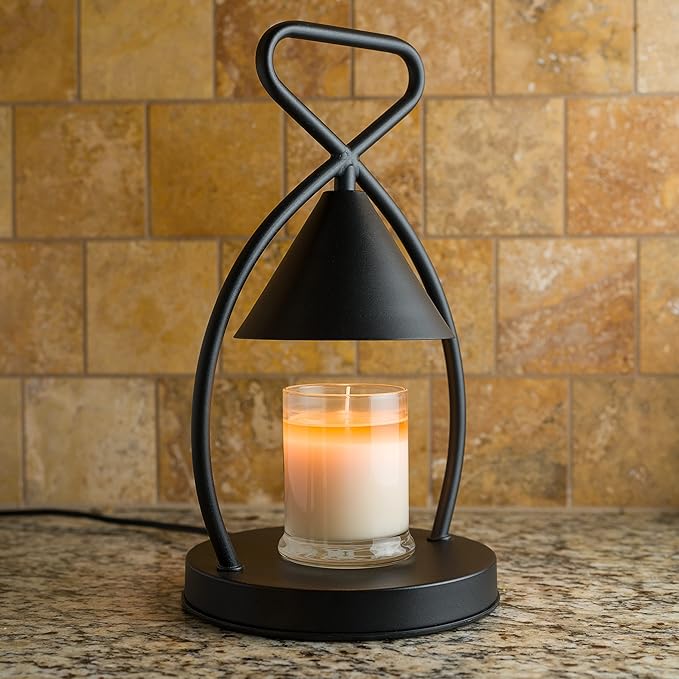 Candle Warmer Lamp with Timer - 1H, 2H, 4H, 2 Bulbs, Compatible with Jar Candles, Adjustable Light and Heat Output, Stylish and Modern Design for 2-in-1 Home Decor, Candle Warmer