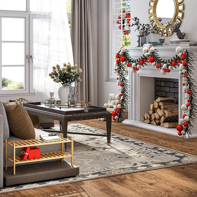 2-Tier Bamboo Shoe Rack for Entryway, Stackable | Heavy Duty | Multi-Function, Free Standing Shoe Racks for Bedroom Hallway Closet