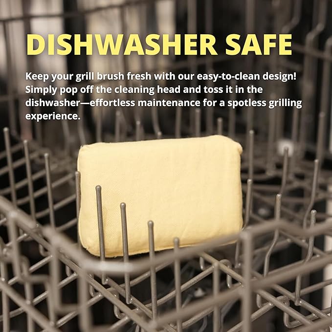 Grill Rescue BBQ Replaceable Scraper Cleaning Head, Bristle Free - Safe, Durable and Unique Scraper Tools for Cast Iron or Stainless-Steel Grates, Barbecue Cleaner (GB3000 Head)