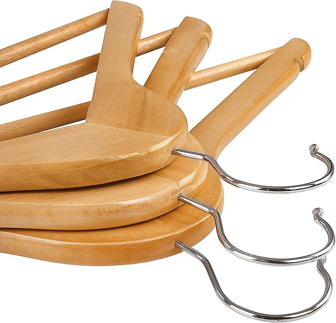 Utopia Home Premium Wooden Hangers 90 Pack - Durable & Slim Coat Hanger - Suit Hanger with 360-Degree Rotatable Hook - Wood Hangers with Shoulder Grooves (Natural Color)