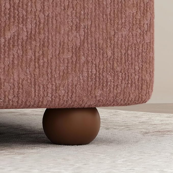 Full Size Bed Frame with Headboard, Boucle Bed Frame, Soft Upholstered Platform Cloud Bedframe with Footboard, Solid Wood Legs, Solid Wooden Slats Support, No Box Spring Required, Easy Assembly, Grey