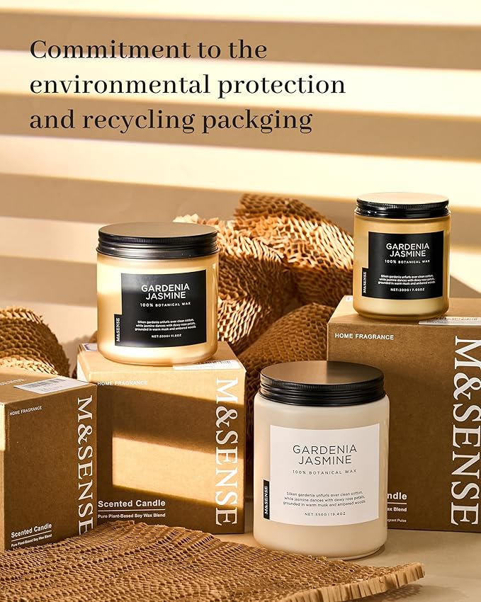 M&SENSE Mango Pineapple Scented Candle, 19.4oz Non Toxic Natural Soy Wax 110 Hours Long Lasting Burn Fruit Scent Summer Gifts for Housewarming, 2 Wick Aromatherapy Candle for Women Men Family Friends