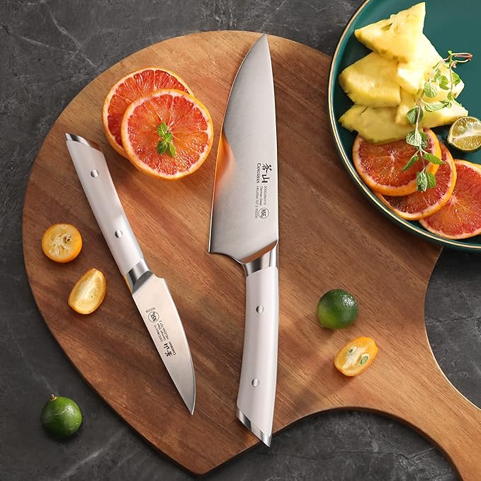 Cangshan HELENA Series German Steel Forged Starter Knife Set (White, 2-Piece)