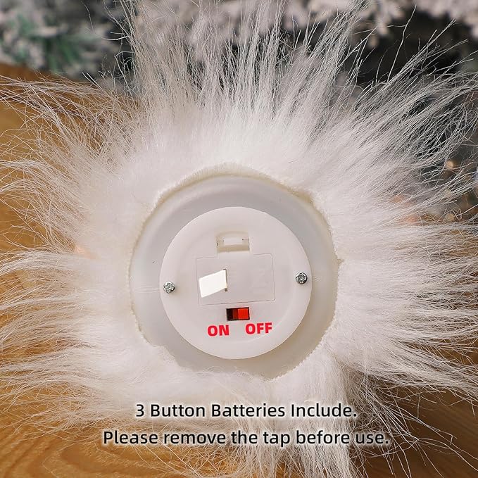 Juegoal Christmas Plush Gnomes, 9 Inch Lighted Handmade Mini gnome Scandinavian, Light Up Swedish Tomte Elf Holiday Present, Battery Operated Xmas Gifts Table Ornaments Dinner Party Supplies, Set of 3