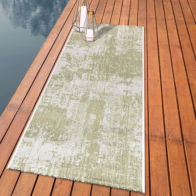 Keen Home Design Terrace Outdoor Runner Rug - 2x12 Washable Indoor/Outdoor Rug for Patio, Kitchen, Balcony, Beach, Garden, Deck and Porch, Size: 2'2"x11'10"