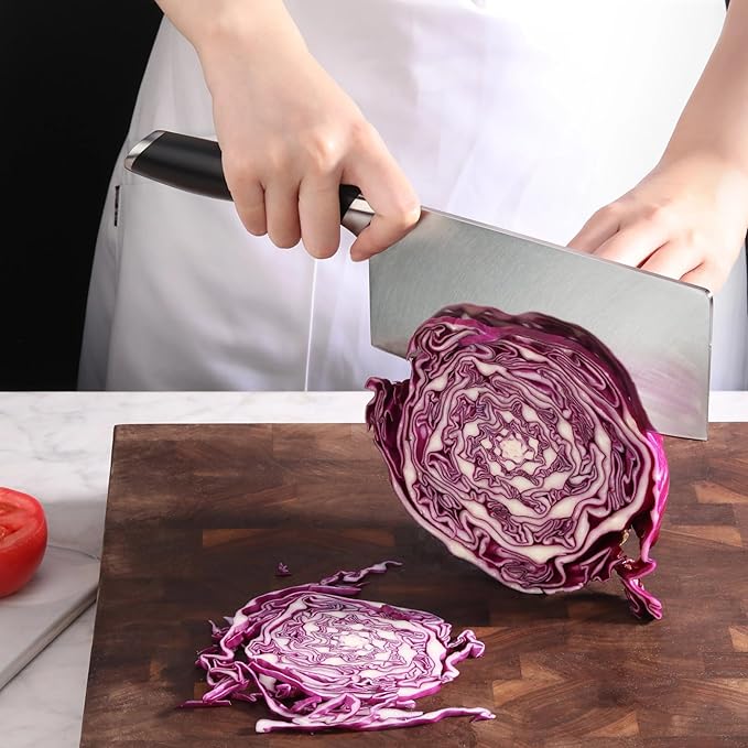 Cangshan L Series 2-Piece Cleaver Set, Forged German Steel (Black)