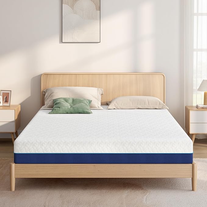 6 Inch Mattress Full Size Gel Memory Foam Mattresses for Cooling Night Sleep & Pressure Relief, Medium Firm, Fiberglass-Free, CertiPUR-US Certified