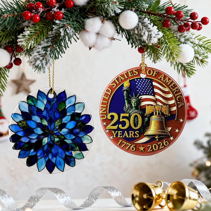 Mandala Ornament | Christmas Ornaments, Christmas Decorations, Hanging Ornaments for Tree, Holiday Decor Gift | Housewarming Gifts & Gifts for Friends,Family or Art Lovers | Gift Exchange Ideas