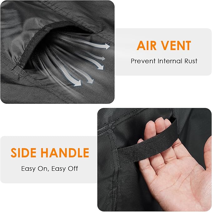 Grill Cover for Traeger Woodridge Pro/Elite, 600D Waterproof Cover for Traeger Woodridge Grill, Pellet Smoker Grill Covers Accessory, 68" L x 28" W x 46" H