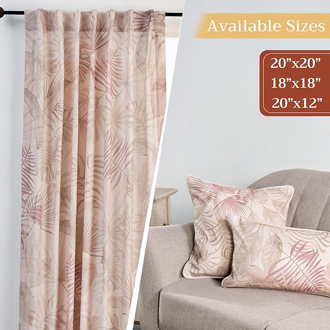 Maison d' Hermine Decorative Pillow Covers 12x20 Inch Rectangle 100% Cotton Throw Pillow Covers with Invisible Zipper Cushion Case for Living Room Couch, Chair, Sofas, Bedroom, Home (Creole - Beige)