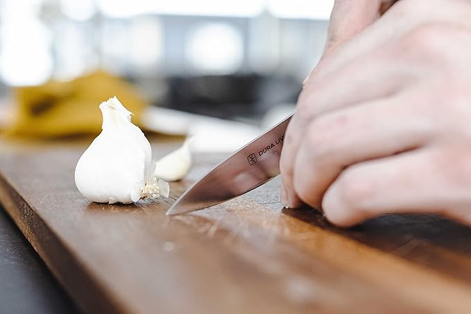 2-Piece Kitchen Knife Set – Ultra Sharp Precision German Stainless Steel Blades, 5” Utility & 3.5” Paring Knife with Ergonomic Handles, Multipurpose for Slicing & Peeling, Black Handle