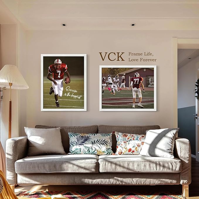 VCK 22x28 Poster Frame Set of 4 - White, Gallery-Quality Wood Picture Frames, 1.1-Inch Wide Border, Polished Plexiglass, Vertical or Horizontal Wall Display for Photo/Art/Prints, White