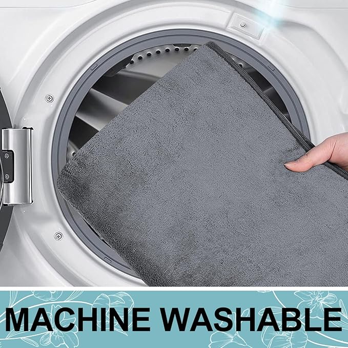 Smiry Memory Foam Bath Mat 36x24, Extra Soft and Absorbent Bathroom Mats, Non Slip Washable Carpet for Floor, Shower and Tub, Dark Grey