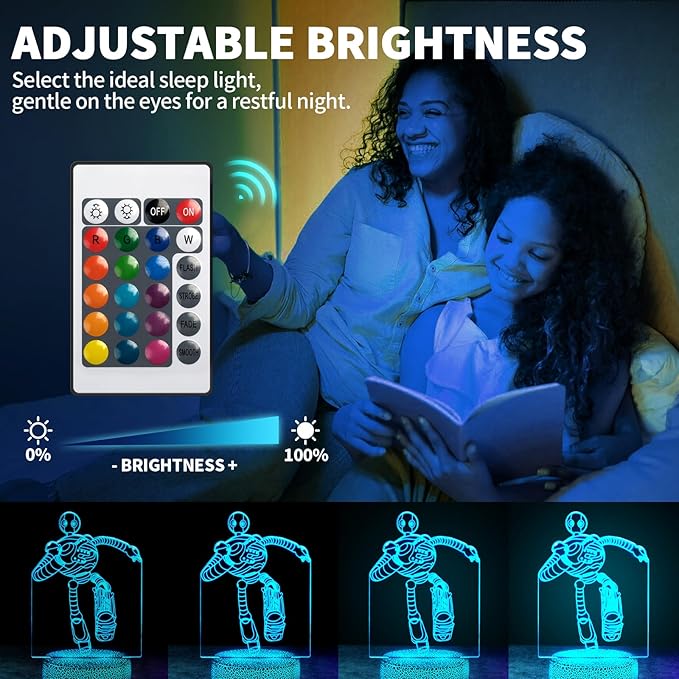 The 3D Robot Lamp Touch-Control Night Light Multi-Color LED Desk Lamp Decoration for Kids’ Rooms,Ideal for Christmas Gifts,Birthdays,and Holiday Décor