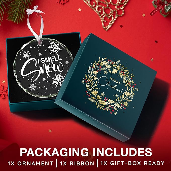 I Smell Snow Ornament - Ideal Christmas Tree Decorations for Film Enthusiasts, Fun and Unique Xmas Clearance Ornaments, Snowman Gifts for Movie Lovers, 2025 Snowy Snowman Christmas Ornaments