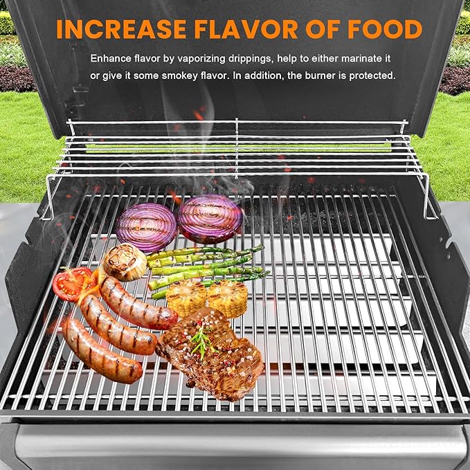 GGC 22.5" Flavorizer Bars for Weber 7536, 7537, Spirit 300 Series, E-310, E-320, S-310, S-320 Grills with Side-Controls, Spirit 700, Genesis Silver B/C, Gold B/C, Weber 900(5-Pack)(22.5"x2.3"x2.3")