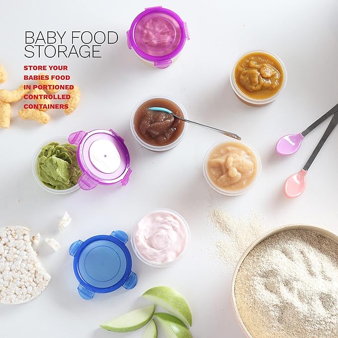 Salad Dressing Container to go, 6 Pack | 2.7 Oz. Dressing Containers for Lunch Box | Small Containers with Lids | Dip Containers for Lunch Box | Condiment Containers with Lids, Leakproof, BPA Free