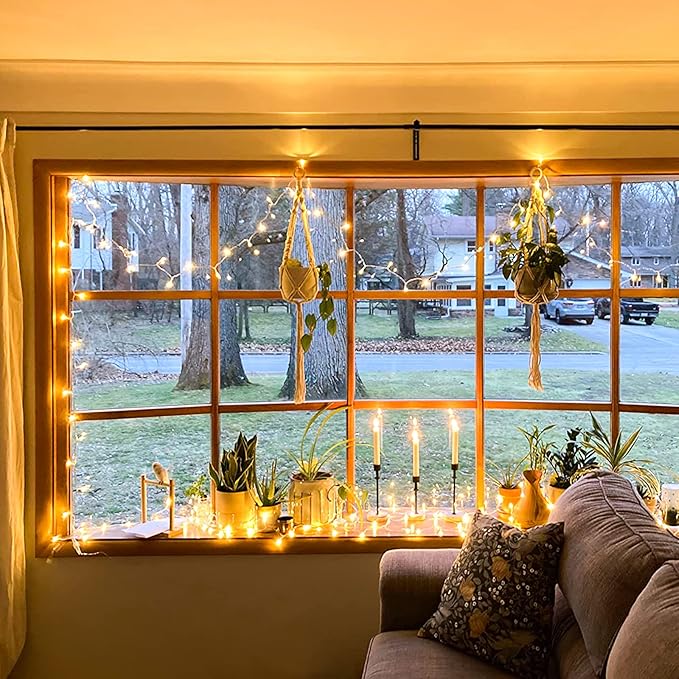 JMEXSUSS 400 LED String Lights Indoor Outdoor Waterproof, 132 ft Warm White Christmas Lights Plug in with Remote, 8 Modes Led String Lights for Outside Patio Holiday Party Bedroom Classroom Decor