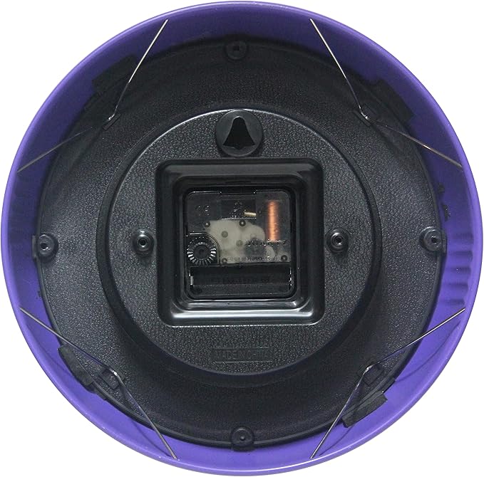 Infinity Instruments LTD. Retro 9 inch Silent Sweep Non-Ticking Mid Century Modern Kitchen Diner Wall Clock Quartz Movement Retro Wall Clock Decorative (Veri Peri)