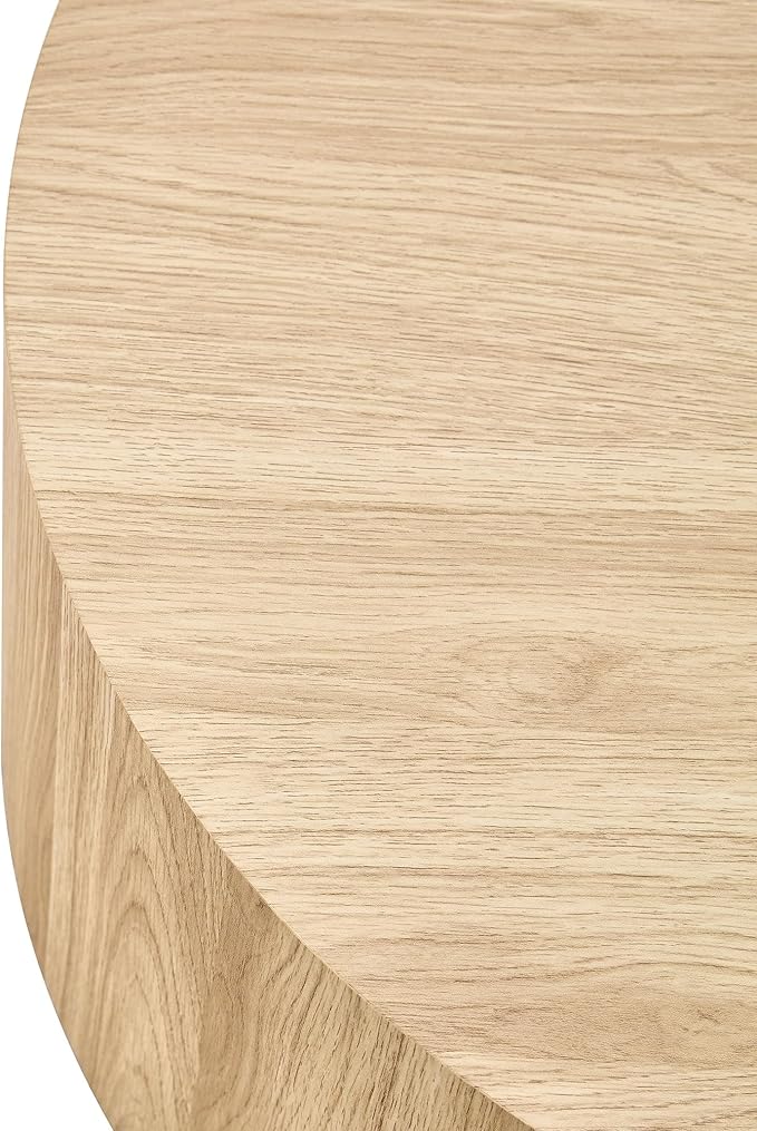 Modern Coffee Table,27.5Inch Round Top Tea Table,Living Room Center Table with Texture for Living Room,Office,Apartment