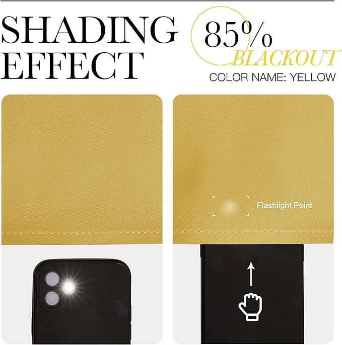 NICETOWN Yellow Blackout Drapes - Window Treatment Light Blocking Privacy Curtain Panels for Home Decoration (Set of 2, 42 inches by 95-inch)