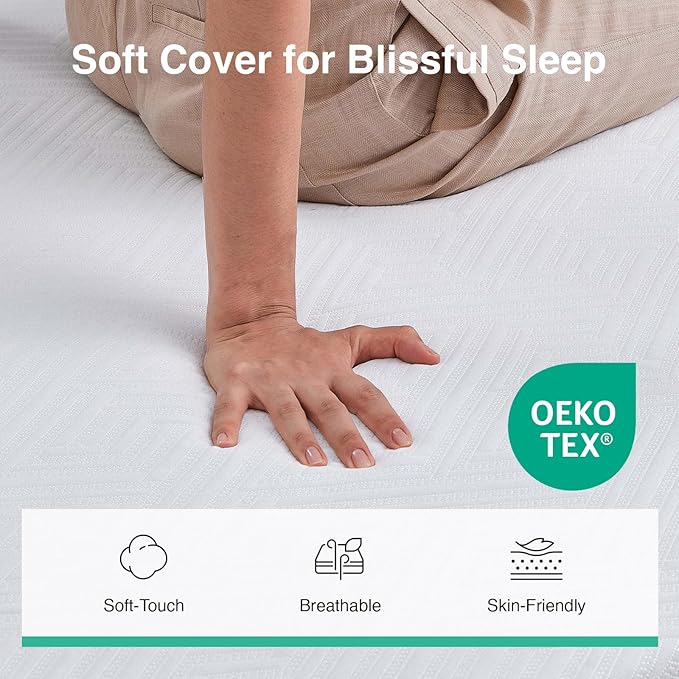 Novilla Queen Size Mattress, 10 Inch Memory Foam Mattress Queen in a Box with Comfort Foam for Contour Support & Motion Isolation & Edge Support, CertiPUR-US Certified