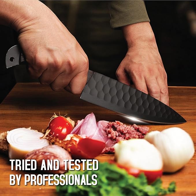 5 PCS Handmade Kitchen Chef Knife Set Hand Forged High Carbon Steel Blade Wengiwood Handle With Leather Bag Kit set included (Chef, Cleaver, Butcher, Paring, Fillet knife, Utility Knife) (Wengi Wood)