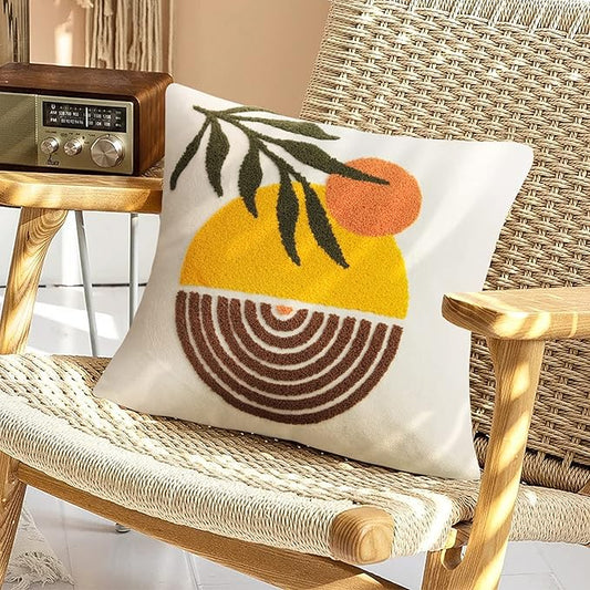 Merrycolor Abstract Boho Sun Throw Pillow Covers 18x18 Mid Century Modern Pillow Covers Boho Pillows Decorative Throw Pillow Case Minimalist Bohemian Aesthetic Pillow Covers for Bed Couch Home,1PC