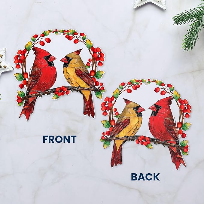Sympathy Gifts for Loss of Loved One - Two Layer Wooden Cardinal Christmas Ornaments 2025 - Cardinal Gifts for Women Men, Bereavement Memorial Gift Ideas, Cardinals for Christmas Decorations