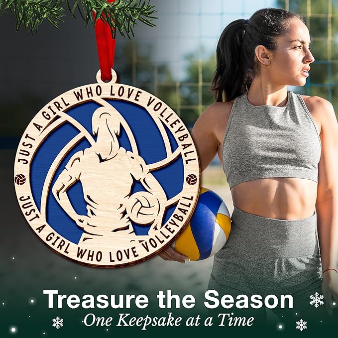 Volleyball Ornaments for Christmas Tree - Unique Ornaments Gifts for Volleyball Players, Teen Girls and Boys, Ideal Ornament for Christmas Decoration, Men and Women's Volleyball Collectible Item