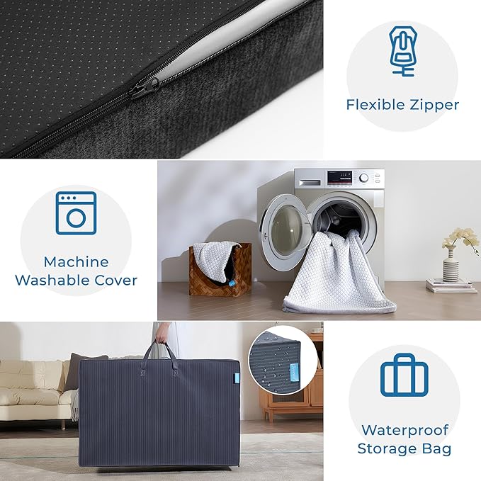 Odorless Foldable Mattress Twin XL 80" x 38" x 6", 6 Inch Folding Foam Mattress with Storage Bag, Trifold Memory Foam Mattress for RV, Guest Bed