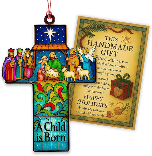 Cross Christmas Ornaments - Christian Christmas Decor - Cross Ornaments for Christmas Tree - Religious Christmas Ornaments - Christian Christmas Ornaments - Nativity Christmass Ornament