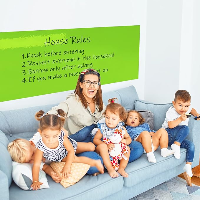 T&W SAME FILM White Board Dry Erase-Colorful Whiteboard Wall Sticker Roll 17.3''X78.7''-Self Adhesive Dry Erase Paper for Desk/Glass/Fridge/Office/Door/Classroom/Kids/Adults-3 Markers-Green