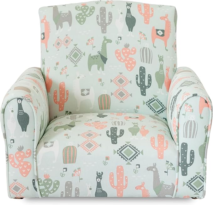 Kid Rocking Chair for Toddlers, Child Chair for Little Kids, Upholstered Toddler Armchair for Children, Comfy and Cute Little Kid Chairs (Rockers, Llama Print)