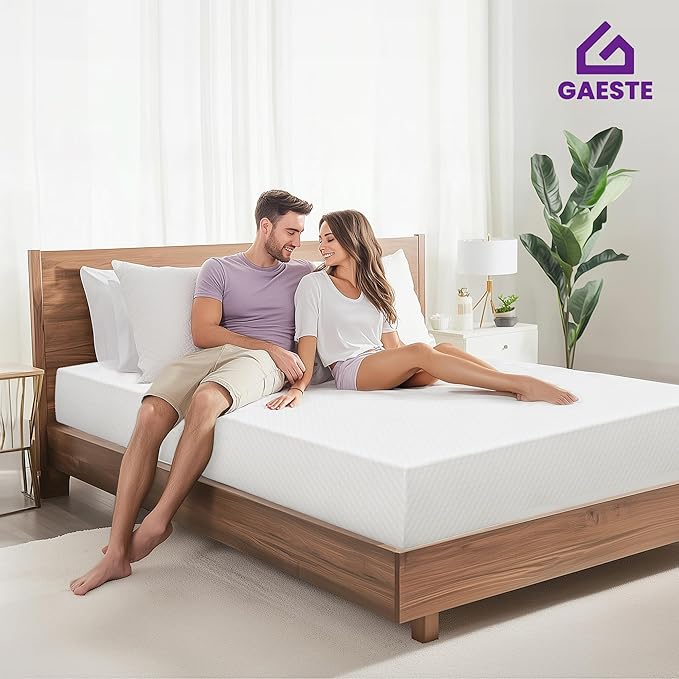 GAESTE 6 Inch Queen Cooling Memory Mattress Medium Firm CertiPUR-US Certified Foam, Pressure Relief & Cool Sleep Mattress-in-a-Box Comfort & Supportive Fiberglass Free (Queen, 6 in)