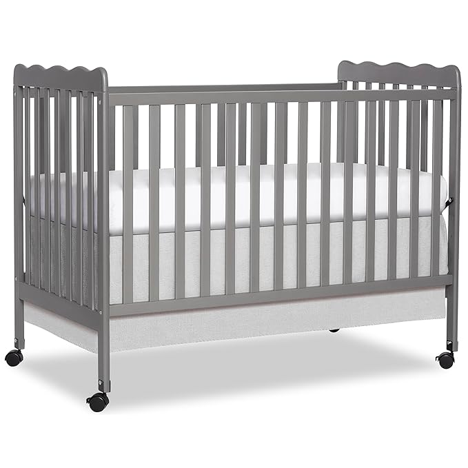 Dream On Me Carson Classic 3-in-1 Convertible Crib in Steel Grey