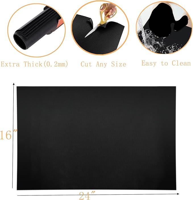 3 Pack Oven Liners for Bottom of Oven,Resuable Large Thick Heavy Duty Oven Mat Set,Non Stick Oven Mats for Bottom of Electric Oven Gas Oven Toaster Oven Microwave Grill,Free Heat Resistant Baking Mat