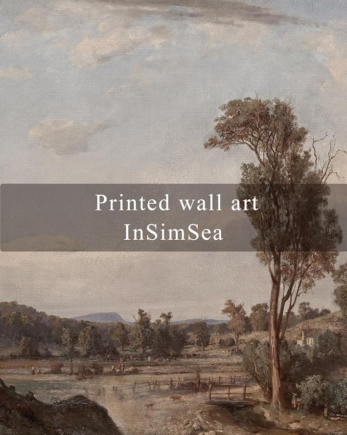 InSimSea Framed Wall Art for Living Room Classical Landscape Canvas Wall Decor Rustic Countryside Scenery Artworks Print Bathroom Pictures Wall Decorations Large Farmhouse Wall Art Home Decor 24x36in