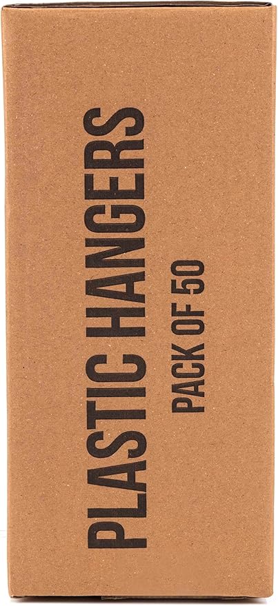 Utopia Home - Plastic Hangers 50 Pack - Space Saving Clothes Hanger - Durable and Strong Closet Organizers and Storage Makes It Ideal Apartment or Dorm Room Essentials for Girls or Guys (White)