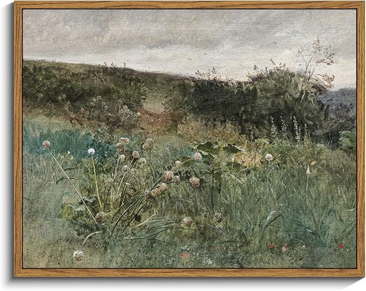 InSimSea Framed Canvas Wall Art Vintage Decor, Rustic Wall Art Room Decor, Classical Paintings for Wall Decorations, Home Kitchen Farmhouse Bathroom Wall Decor, 11"x14"