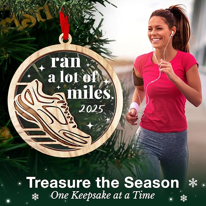 Gifts for Runners - Elegant Sports Christmas Ornaments, Perfect Runner Gifts for Track and Field Enthusiasts, Unique Marathon Runner Gift, Decorative Running Ornaments for Christmas Tree