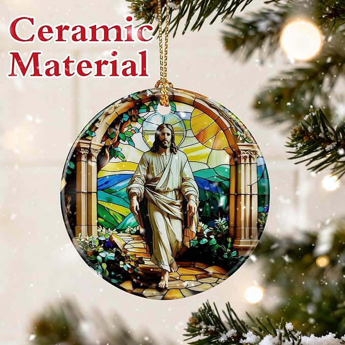 Jesus Ornament for Christmas Tree, Christian Religious Ornament, Christmas Ornaments, Christian Home Decor | Lord Jesus Gifts, Religious Gifts, Gift Exchange & Gift Idea, Giftbox Included