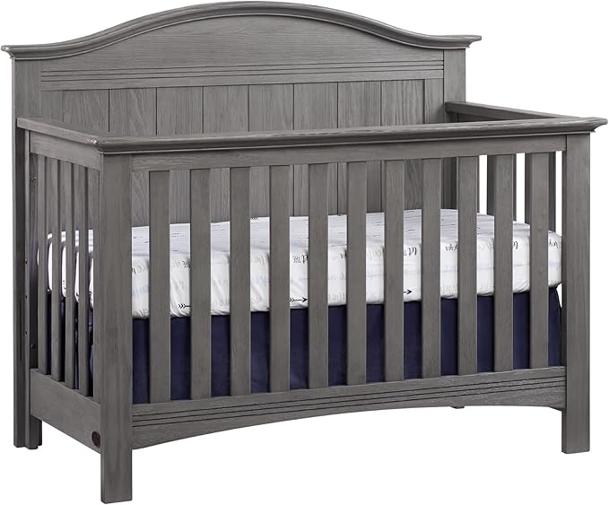 Soho Baby Chandler Premium 4-in-1 Convertible Crib, Graphite Gray, GreenGuard Gold Certified