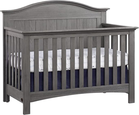 Soho Baby Chandler Premium 4-in-1 Convertible Crib, Graphite Gray, GreenGuard Gold Certified