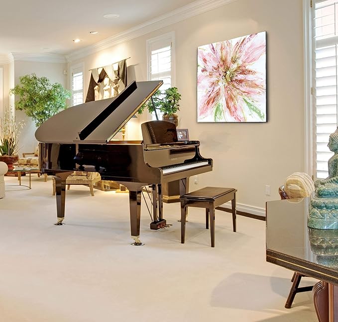 Wexford Home Floral Strokes Gallery Wrapped Canvas Wall Art, 16x16 (18646-16x16)