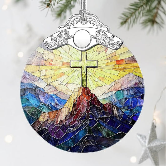 Christian Christmas Decorations - Jesus Home Decor | Cross Christmas Ornaments | Xmas Tree Ornament – Religious Gifts | Christian Gifts | Easter Faith Cross Gift