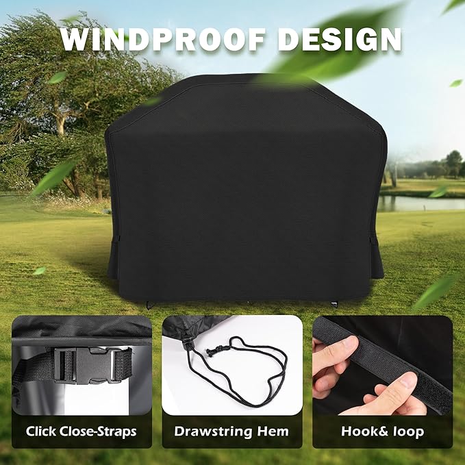 Grill Cover for Traeger Woodridge Elite Pellet Grill TFC97XLH, Outdoor Griddle Cover for Traeger Elite/Pro Pellet Smoker Grill, Waterproof BBQ Grill Cover for All Weather