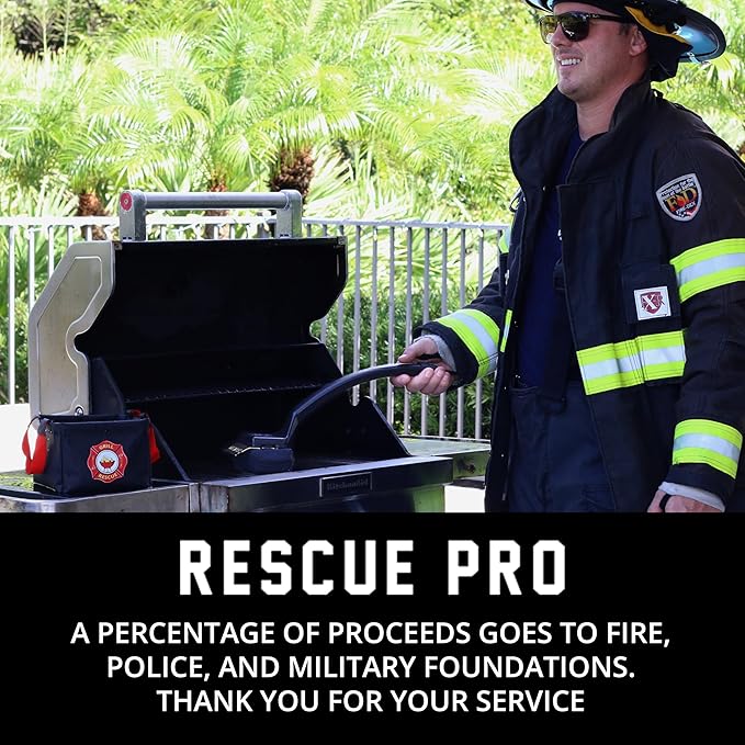 Grill Rescue BBQ Replaceable Scraper Cleaning Head, [Rescue-Upgraded], Bristle Free, Durable and Unique Scraper Tools for Cast Iron or Stainless-Steel Grates, Barbecue Cleaner (Rescue Pro Head)